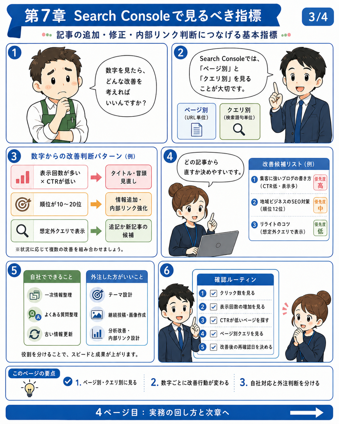 漫画で読む第07章 Search Consoleで見るべき指標 3ページ目