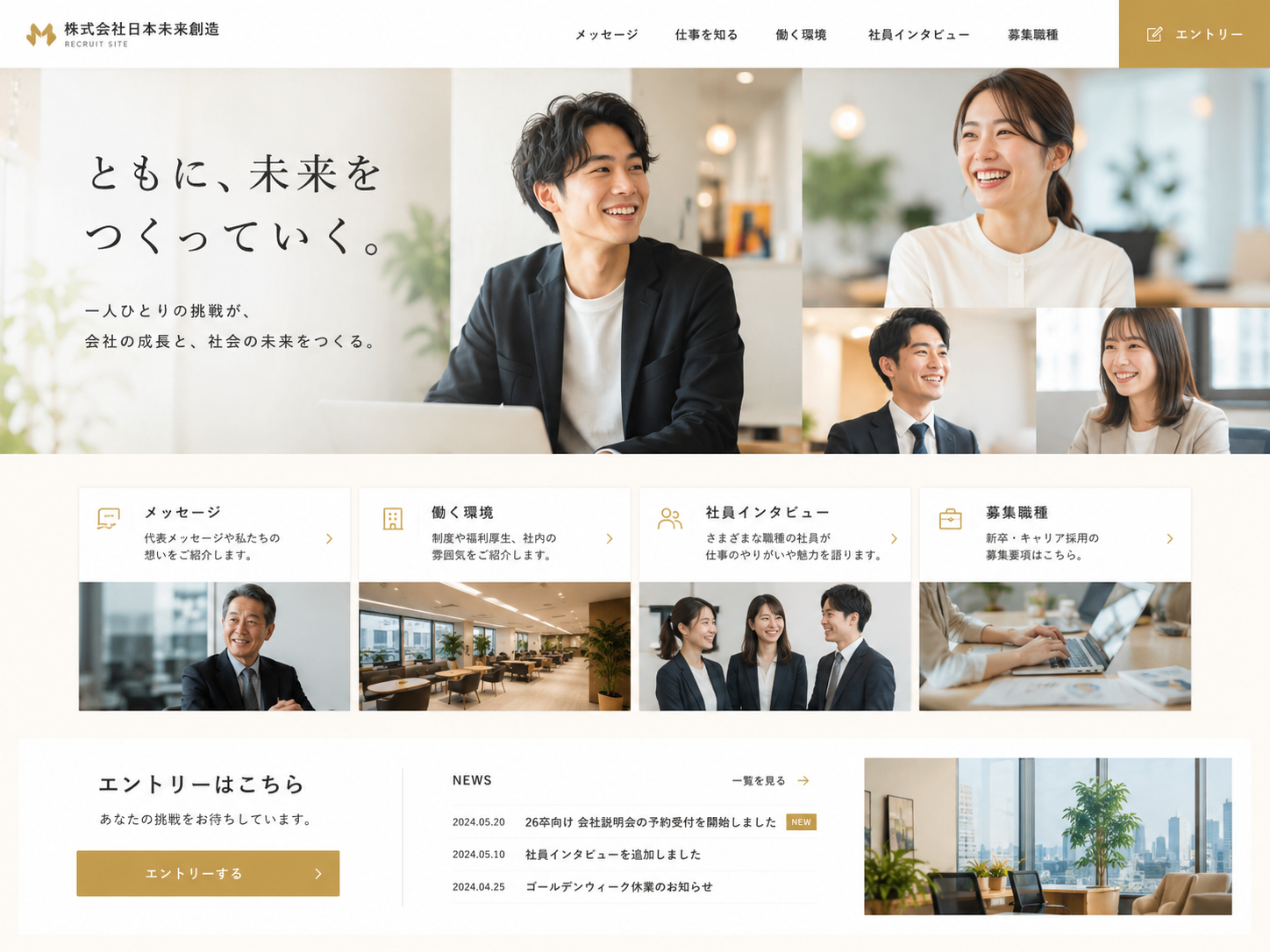 採用サイト制作のイメージ