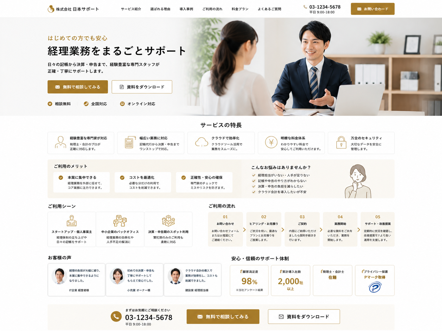 サービスサイト制作のイメージ