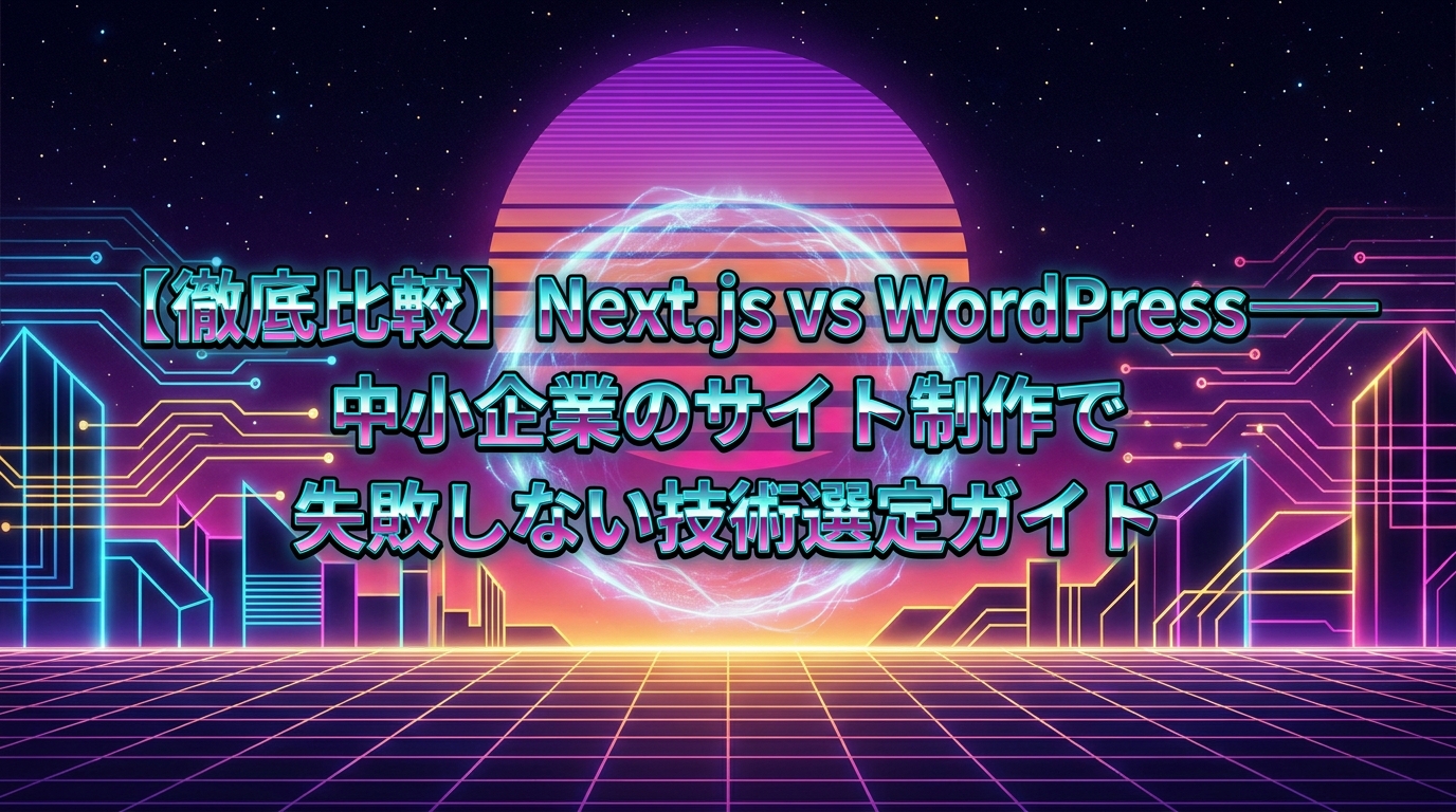 【徹底比較】Next.js vs WordPress——中小企業のサイト制作で失敗しない技術選定ガイド