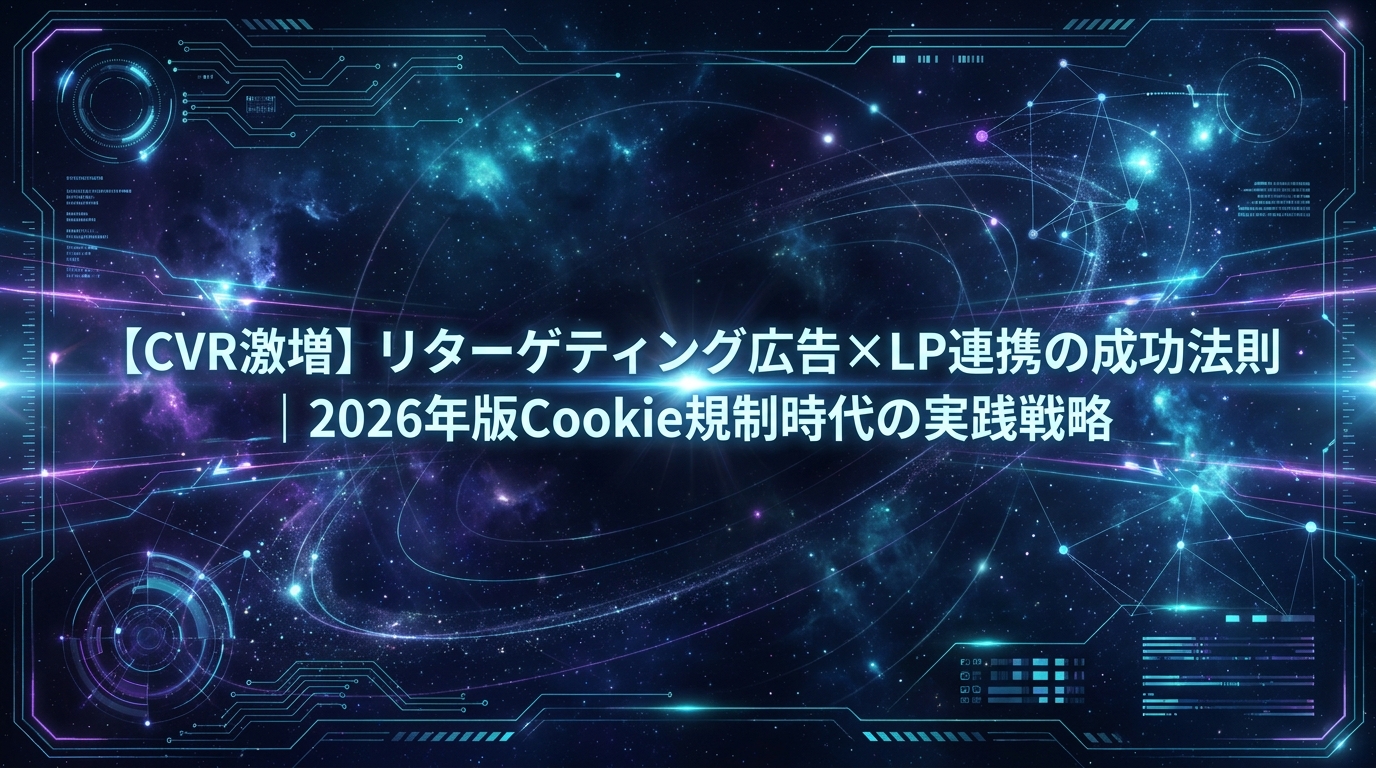 【CVR激増】リターゲティング広告×LP連携の成功法則｜2026年版Cookie規制時代の実践戦略