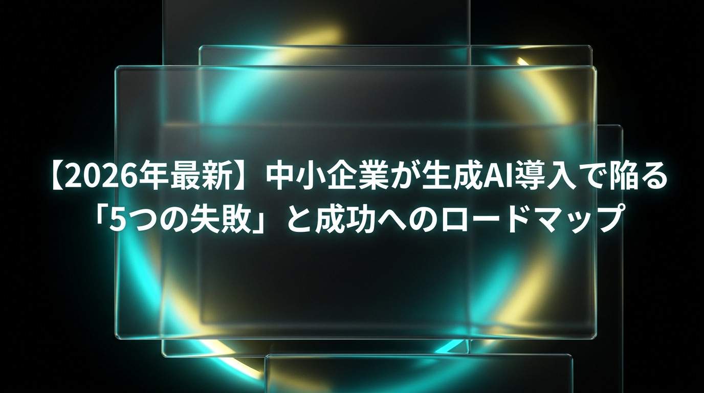 【2026年最新】中小企業が生成AI導入で陥る「5つの失敗」と成功へのロードマップ