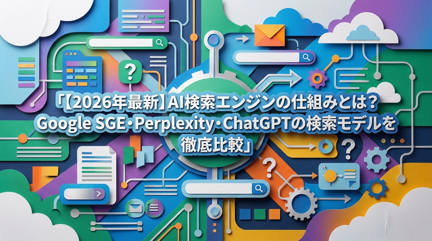 【2026年最新】AI検索エンジンの仕組みとは?Google SGE・Perplexity・ChatGPTの検索モデルを徹底比較
