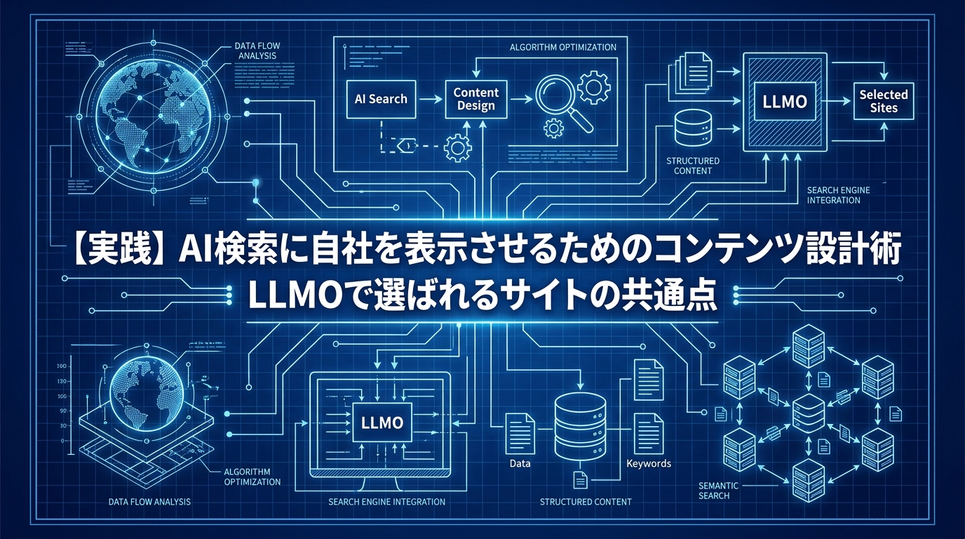 【実践】AI検索に自社を表示させるためのコンテンツ設計術｜LLMOで選ばれるサイトの共通点
