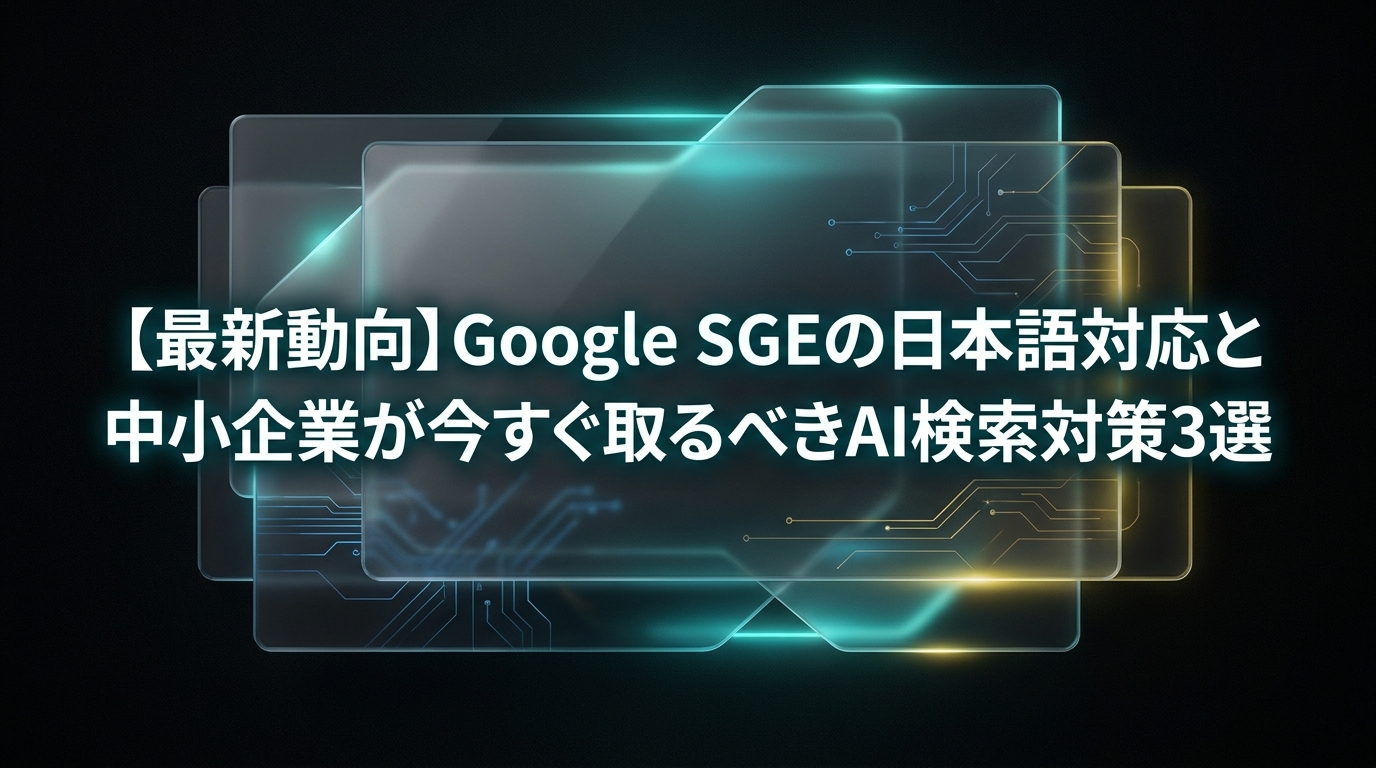 【最新動向】Google SGEの日本語対応と中小企業が今すぐ取るべきAI検索対策3選