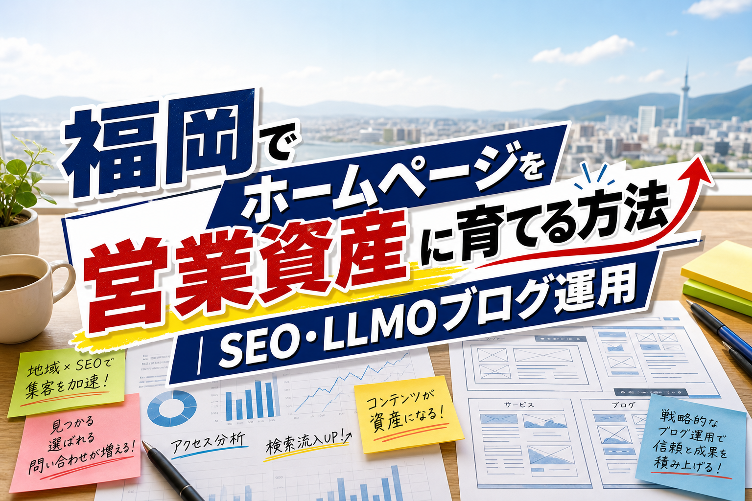 福岡でホームページを営業資産に育てる方法|SEO・LLMOブログ運用
