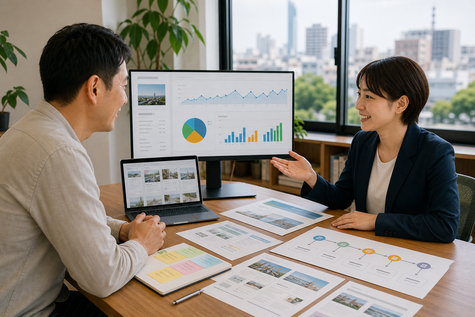 制作後にホームページを育てる月次運用イメージ