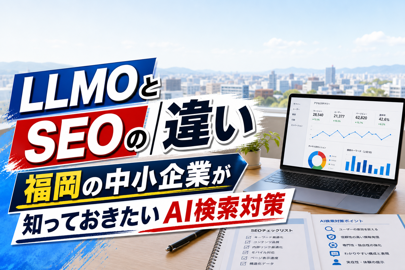LLMOとSEOの違い|福岡の中小企業が知っておきたいAI検索対策