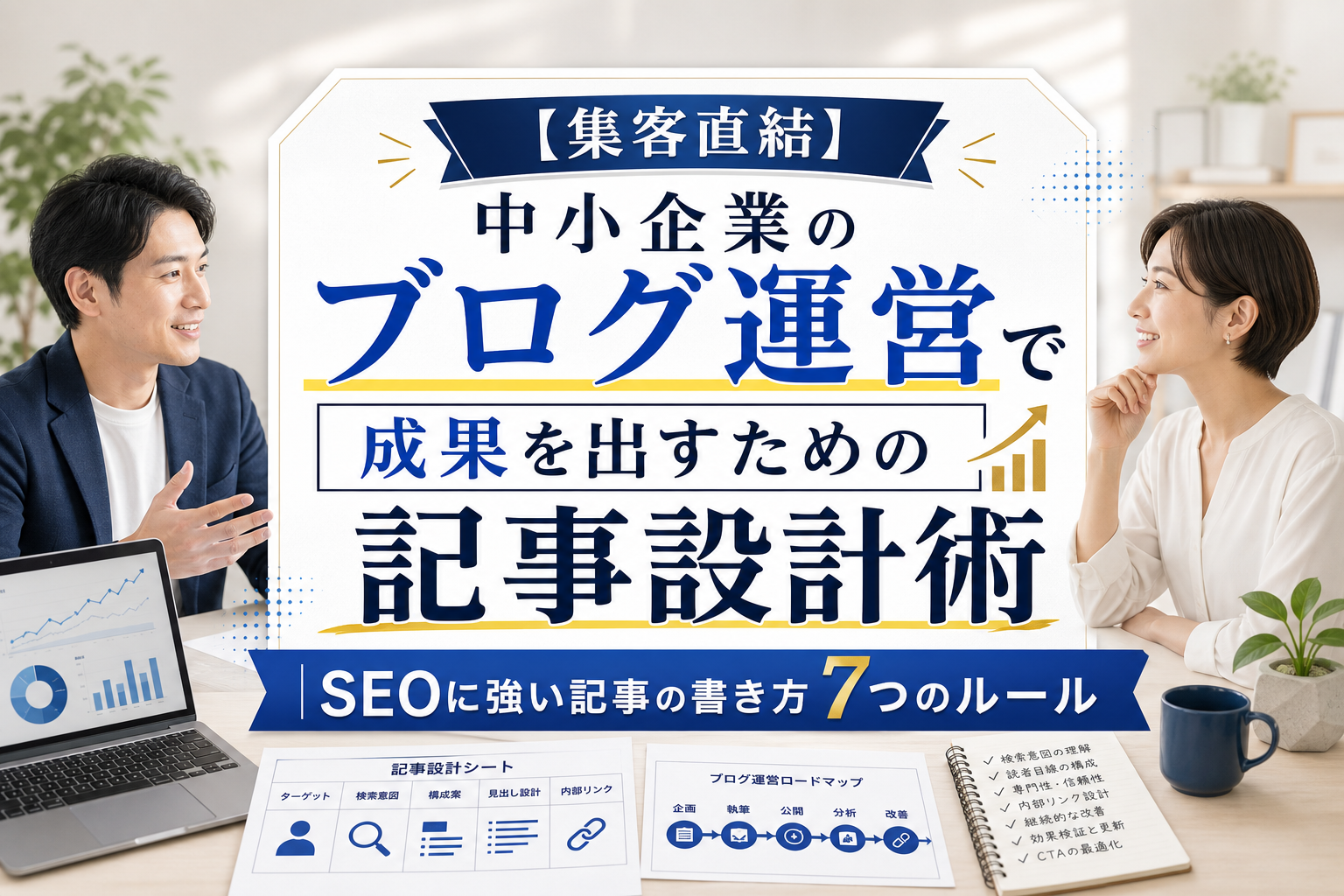 【集客直結】中小企業のブログ運営で成果を出すための記事設計術｜SEOに強い記事の書き方7つのルール