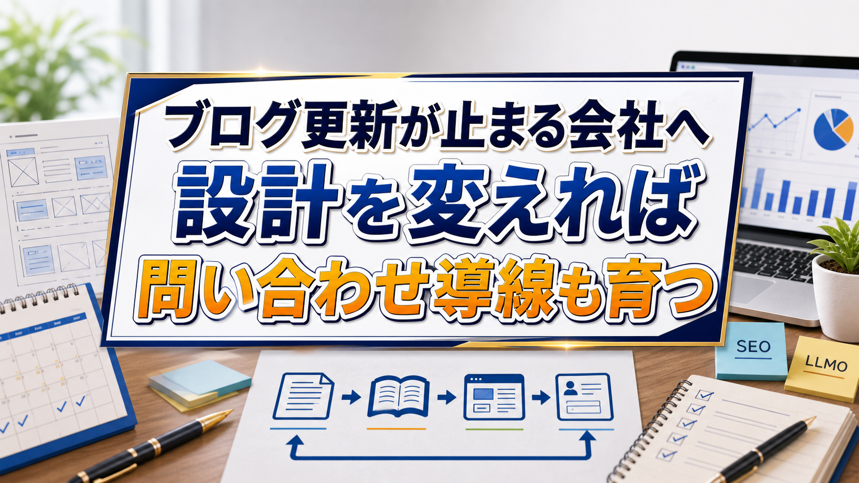 ブログ更新が続かない会社が見直すべき運用設計と問い合わせ導線改善の実践ポイントのアイキャッチ画像