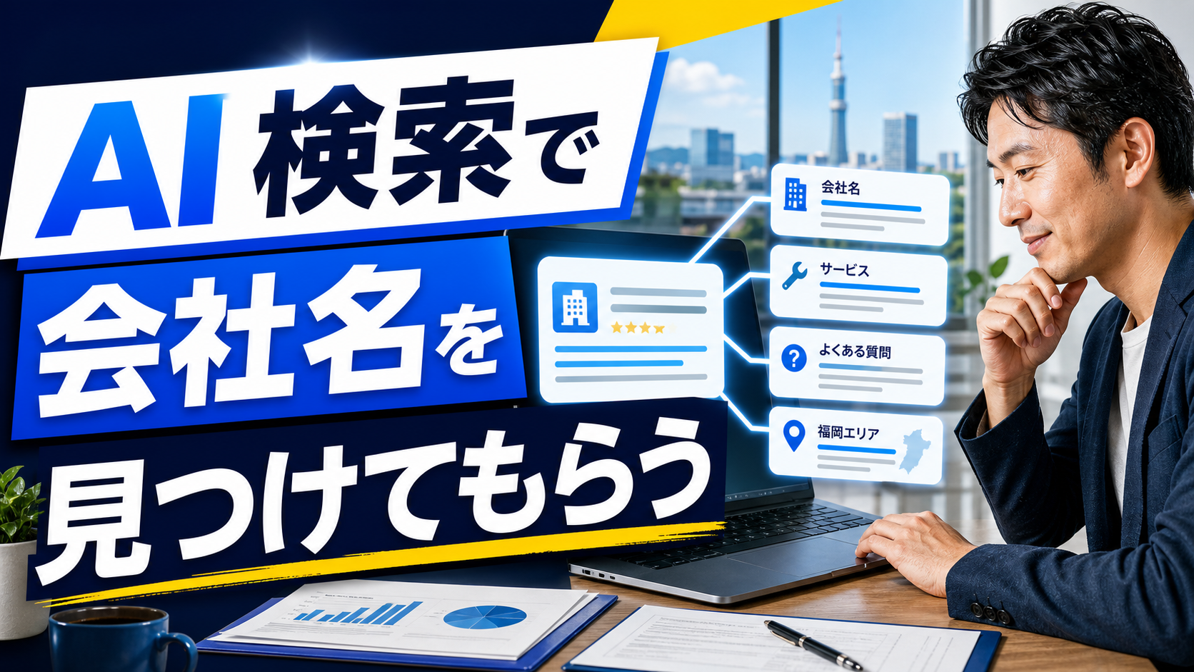 福岡でAI検索に会社名を見つけてもらうためのLLMO入門のアイキャッチ画像