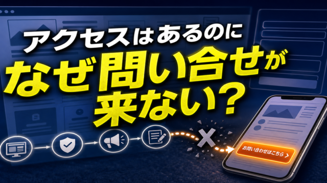 問い合わせフォームまで進まれないホームページの見直し方｜導線改善の優先順位と実務チェックリストのアイキャッチ画像