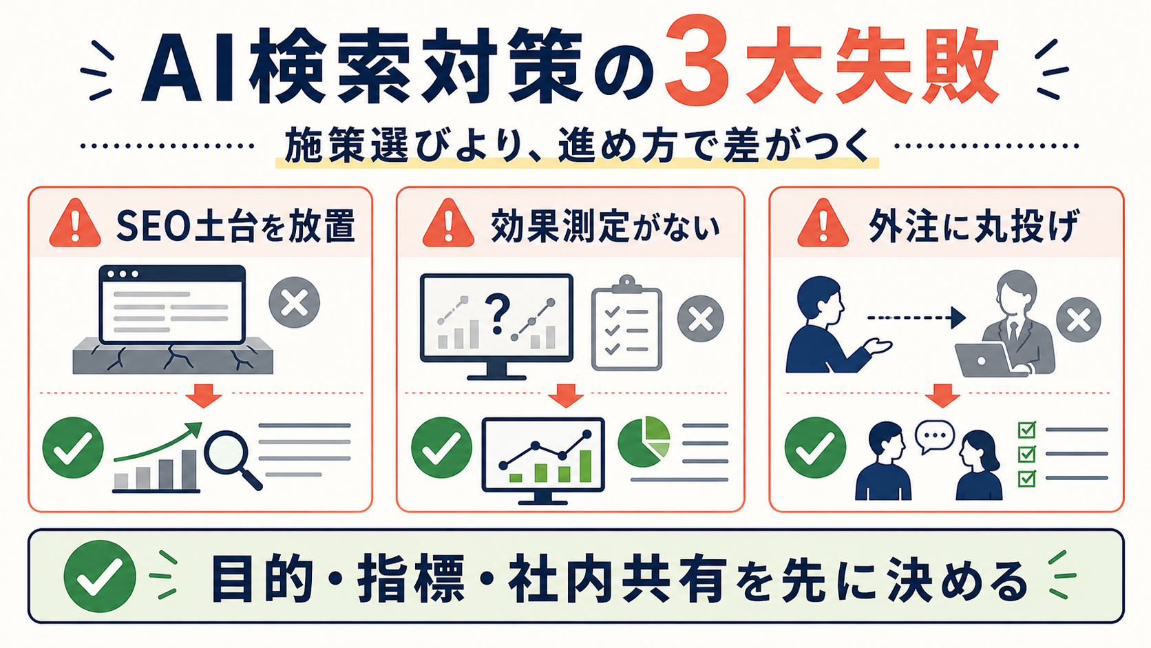 AI検索対策 3大失敗パターン