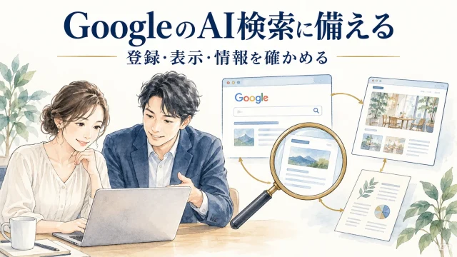 GoogleのAI検索への対応を、登録・表示・情報整備と相談の確認で進めるガイド。