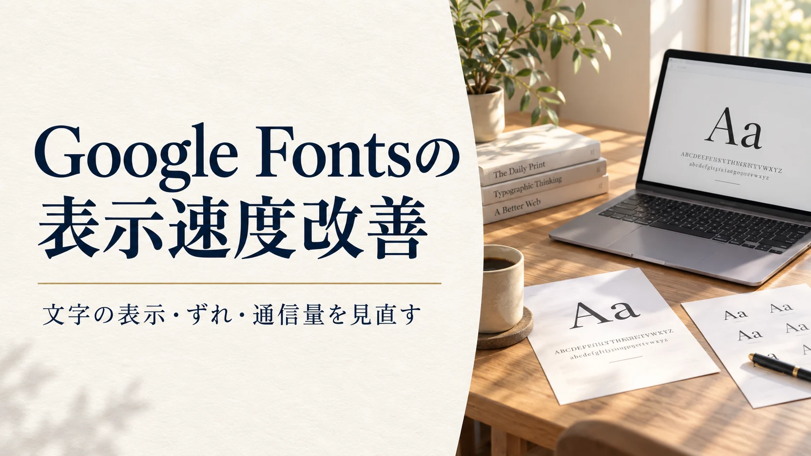 Google Fontsの表示速度改善。文字の表示・ずれ・通信量を見直す。