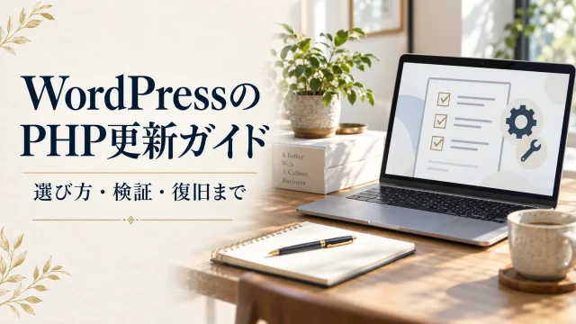 WordPressのPHP更新ガイド。選び方・検証・復旧まで。