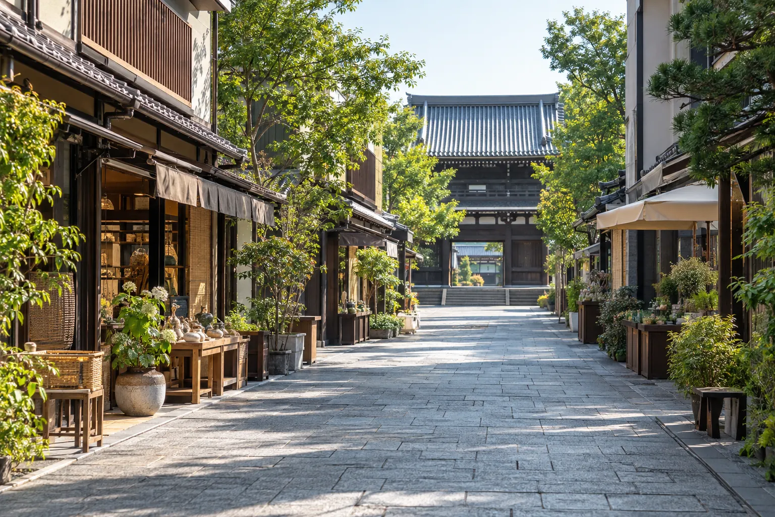 東京都足立区・西新井大師の門前町をイメージした生成画像