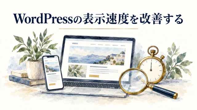 WordPressの表示速度を、測定、原因の切り分け、修正と確認で改善するガイド。