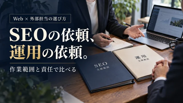 SEO会社への依頼とWebサイト運用支援をどう比べる？作業範囲と責任の確認表