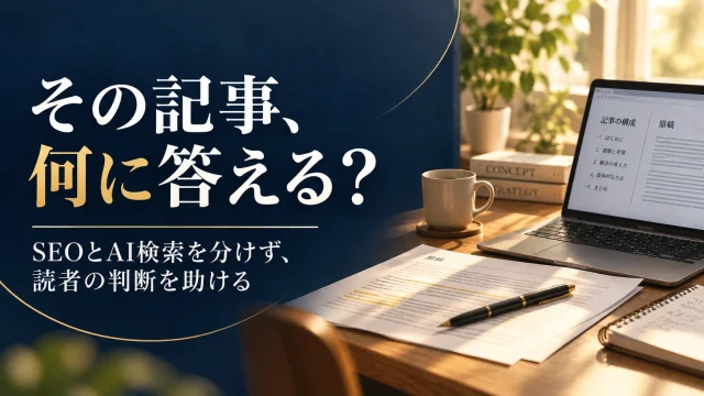 SEO記事とAI検索向けの記事は別に作る？既存ページの見直し手順