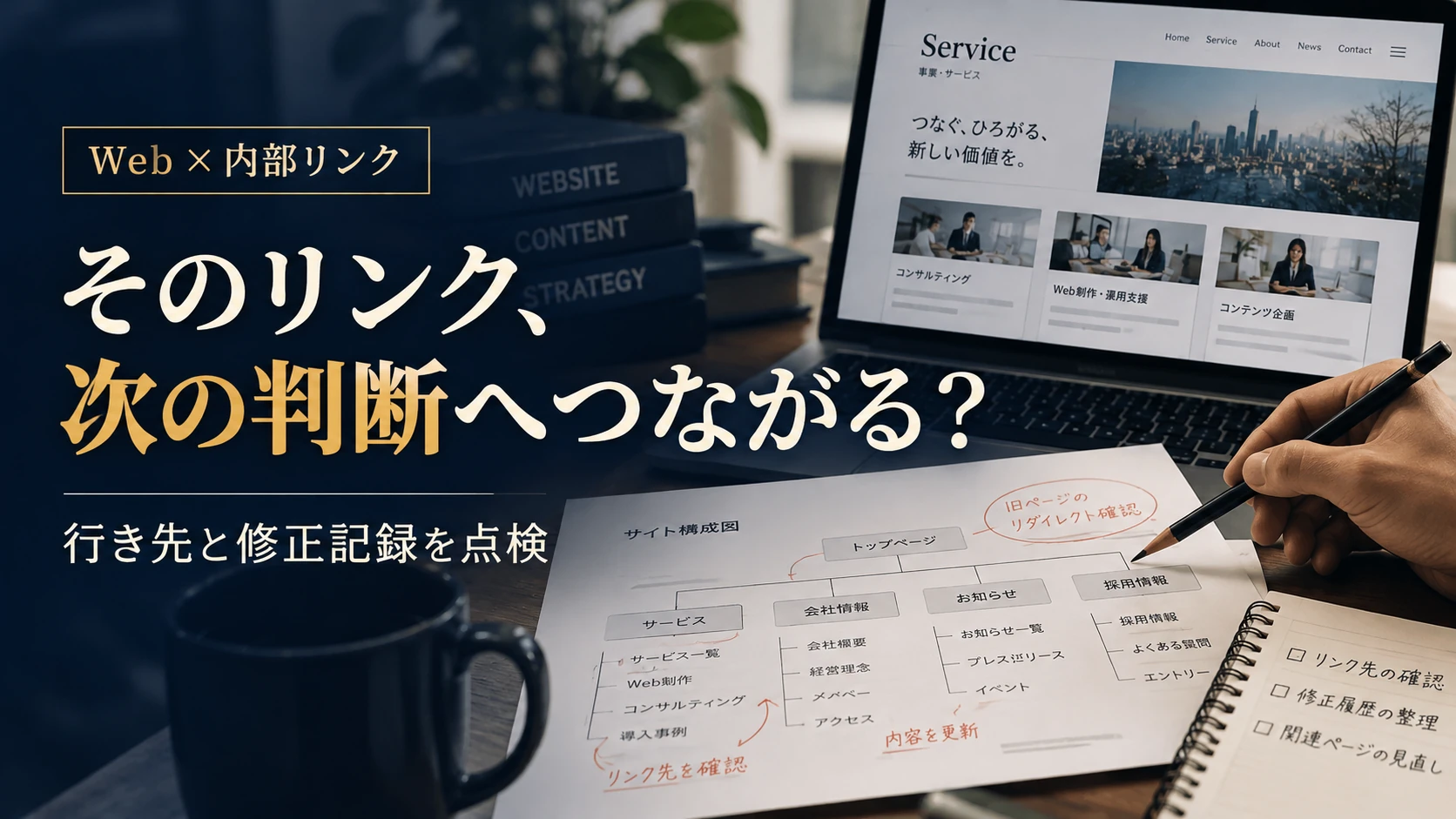 企業サイトの内部リンクを点検する手順｜棚卸し・リンク先・修正記録の作り方
