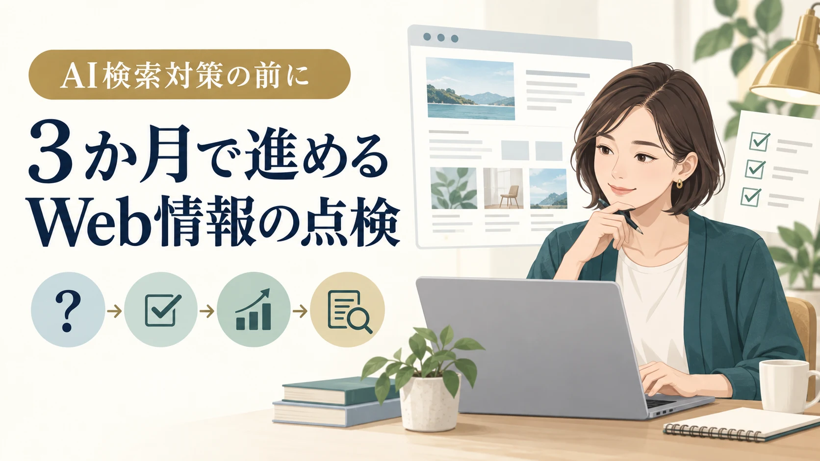福岡の中小企業がAI検索対策を始める前に｜3か月で進めるWeb情報の点検
