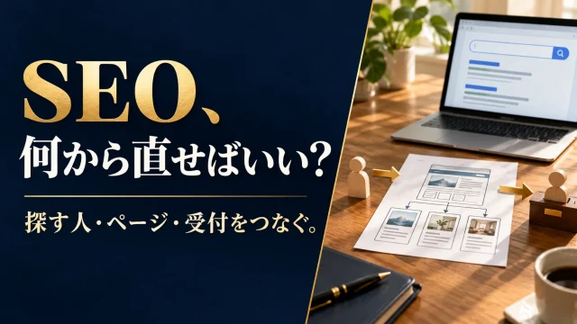 SEOは何から始める？｜探す人・対応ページ・相談までを点検する手順