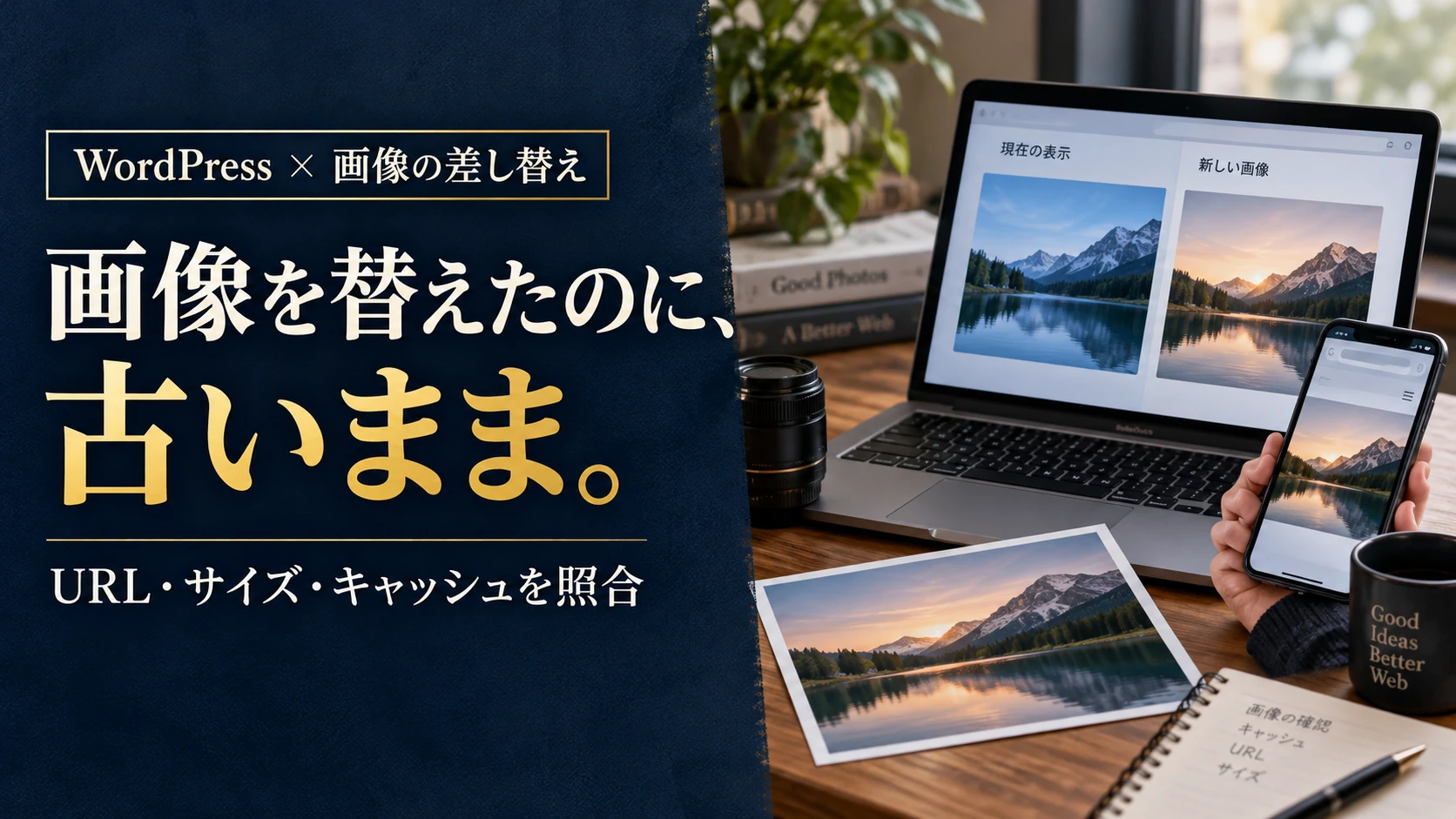 WordPressで画像を差し替えても古い画像が出るとき｜URL・サイズ別画像・キャッシュの確認手順