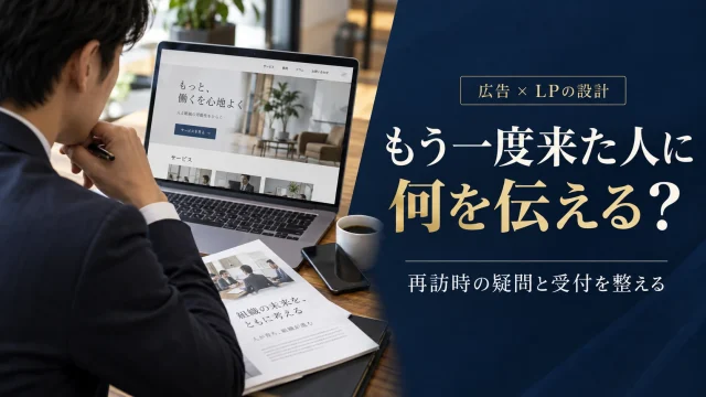リターゲティング広告とLPの設計｜配信条件・再訪時の疑問・実相談を確認する