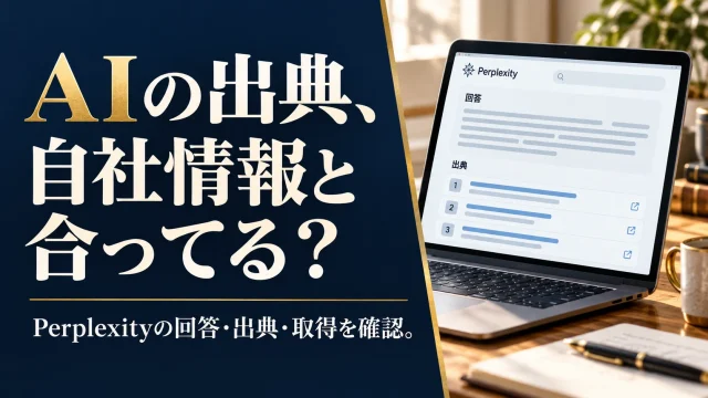 Perplexityの回答に自社が出ない・情報が違うとき｜出典と取得の確認手順