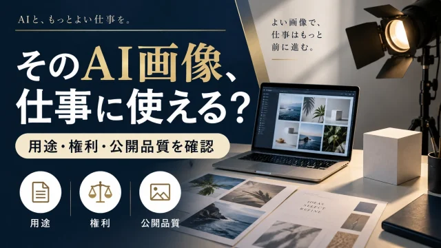 AI画像を仕事に使う前の確認表｜用途・権利・内容・公開品質を揃える