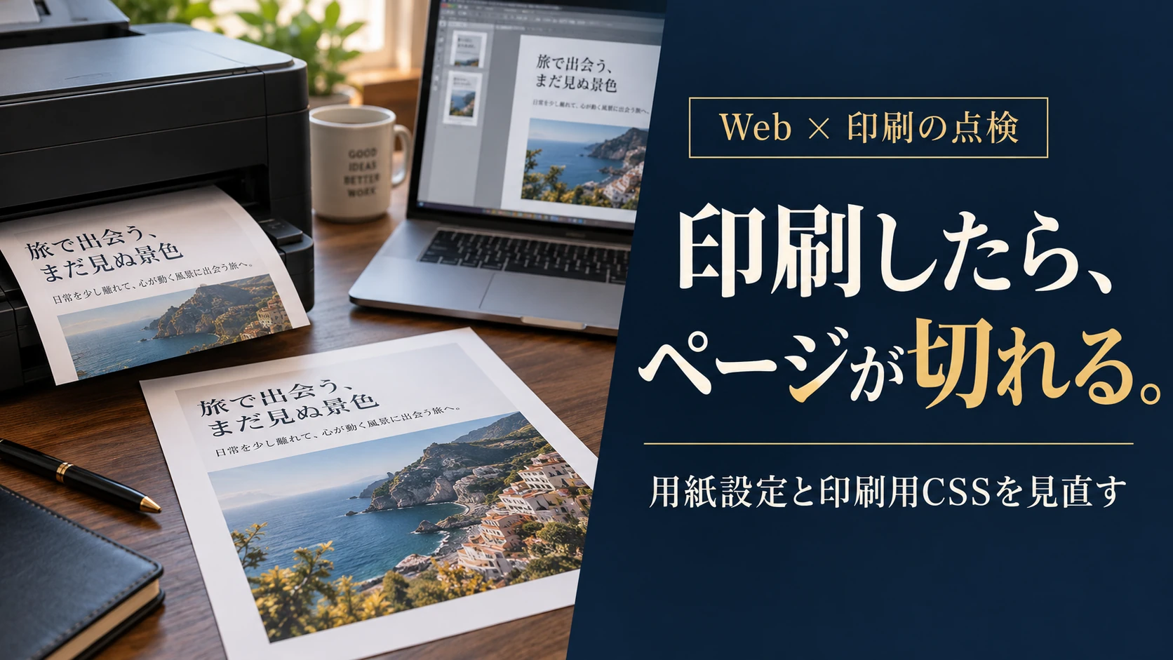 ホームページを印刷すると切れるとき｜ブラウザーの設定と印刷用CSSの点検