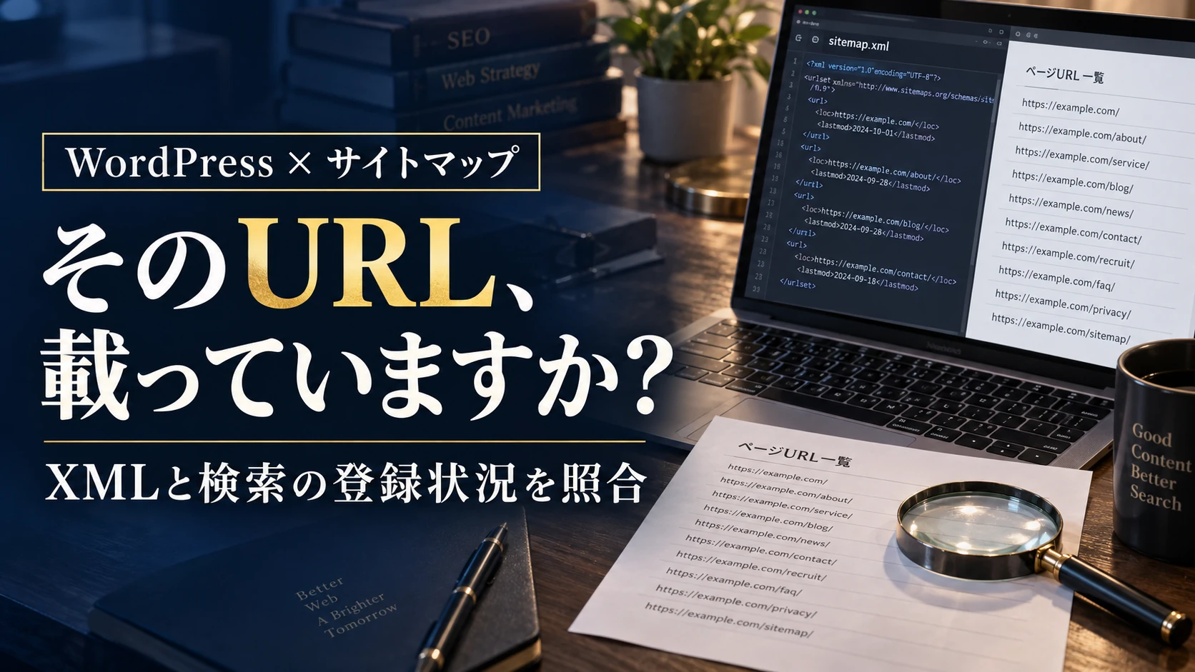 WordPressのXMLサイトマップを点検する方法｜生成元・掲載URL・Search Consoleを照合