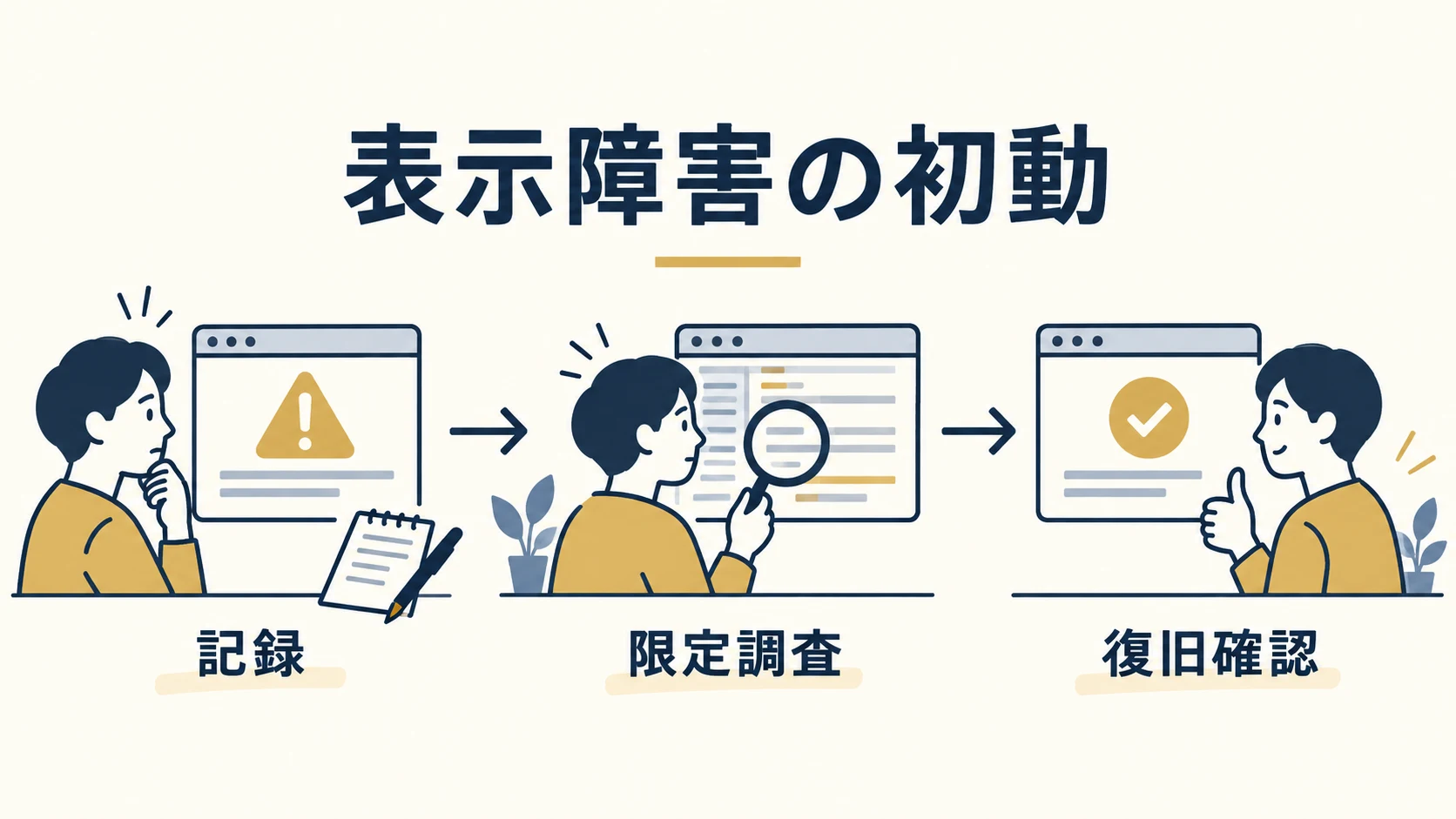 WordPressサイトが表示されないときの初動確認｜影響・限定調査・復旧後の検収