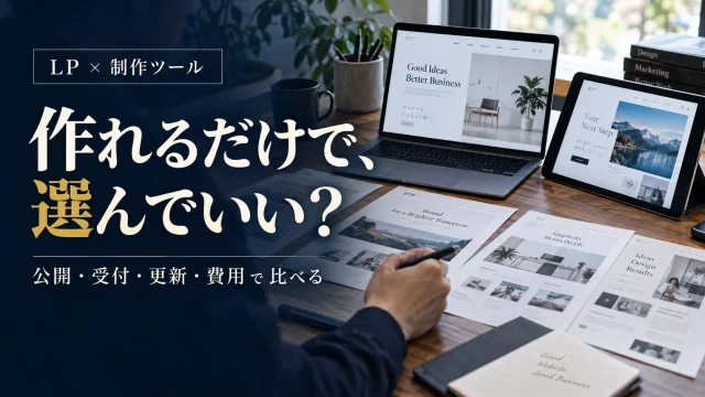 LP制作ツールの選び方｜ペライチ・Studio・Wix・WordPress・Canvaを運用で比べる
