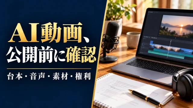 AIで企業動画を作る手順｜台本・音声・素材の確認と公開前チェック