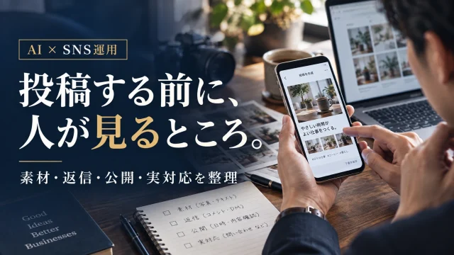 中小企業のSNSでAIを使う方法｜投稿・返信・計測を人の確認につなぐ