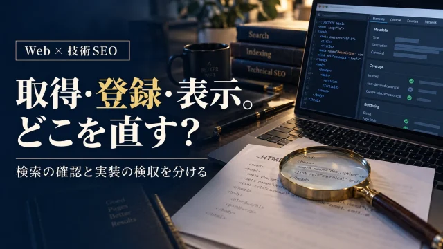 技術SEOの確認手順｜取得・登録・表示と実装の検収を分ける