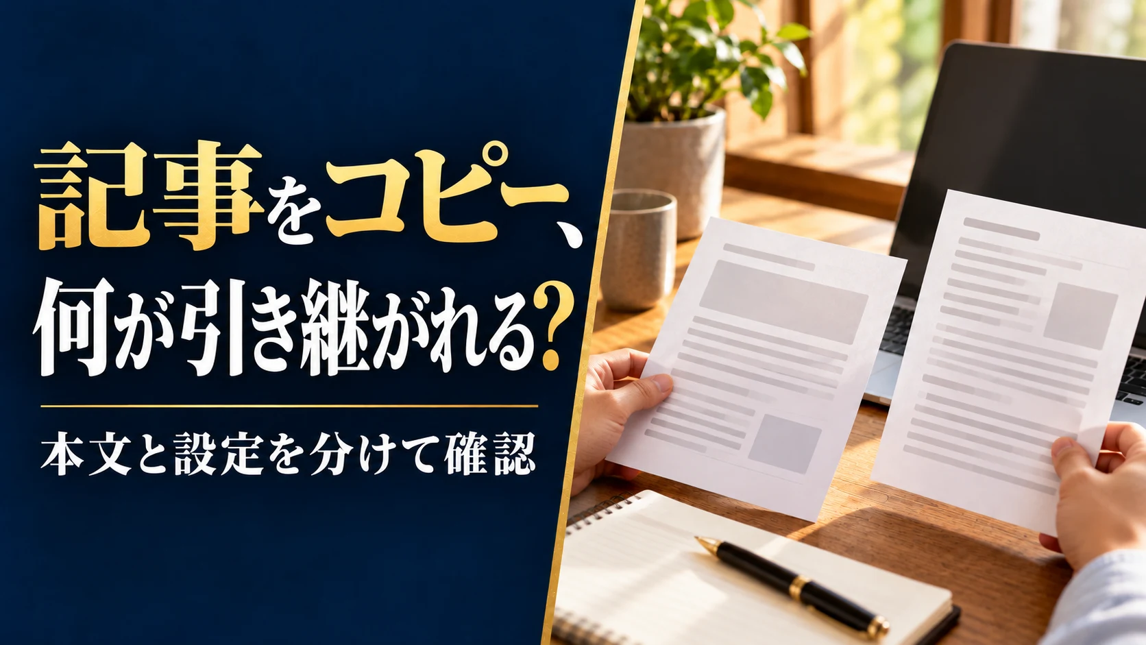 WordPressの記事をコピーする方法｜本文と投稿設定を分けて確認する手順